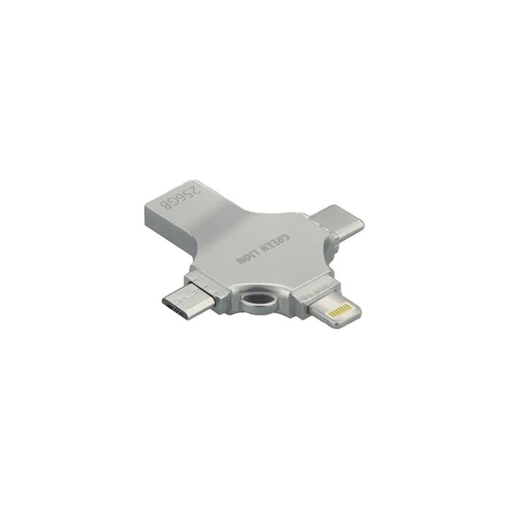فلش مموری ۴ کاره گرین لیون مدل Green Lion 4in1 USB Flash Drive GN4IN1USB256SL با ظرفیت 256Gb